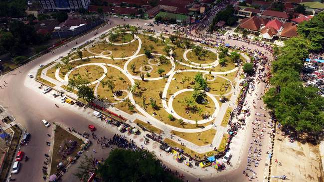 Taman Samarendah aerial shot.